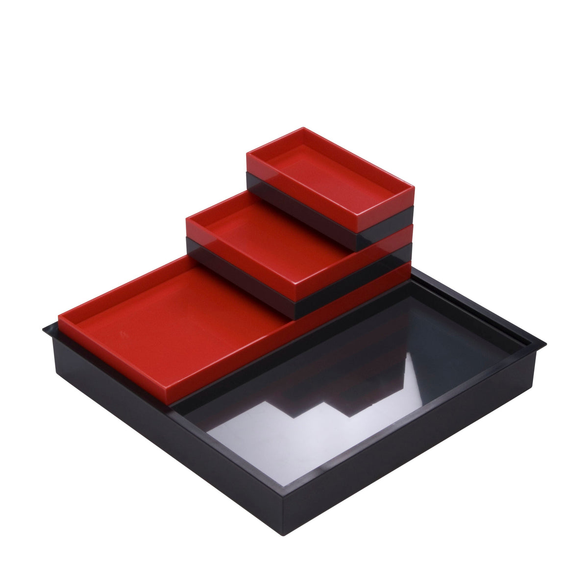 Minimalistisches Stack Stack Ordnungssystem für Kosmetik